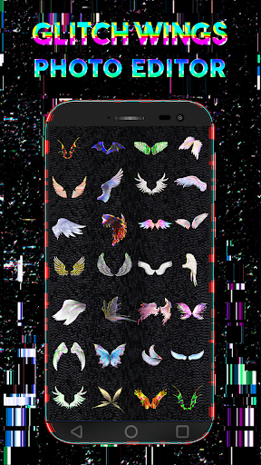 Glitch Angel Wings For Pictures