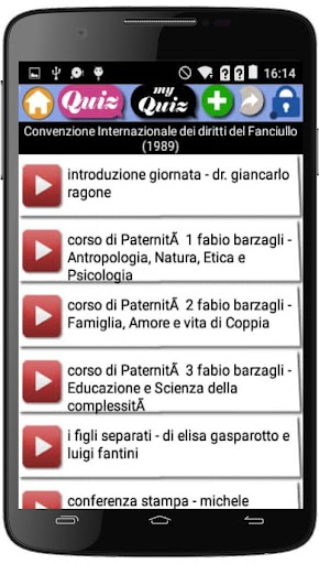 Android application Corso di Giornalismo screenshort