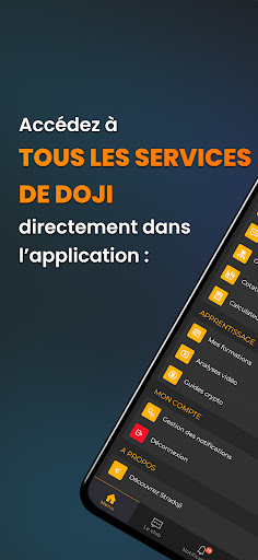 Android application Doji - L'expertise crypto screenshort