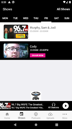 96.7 BIG WUFE Screen 2