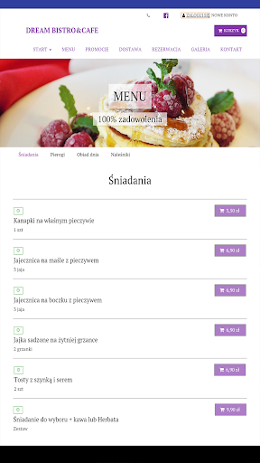 Android application Dream Bistro & Cafe screenshort