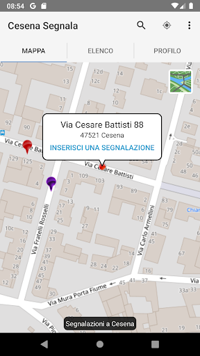 Android application Cesena Segnala screenshort
