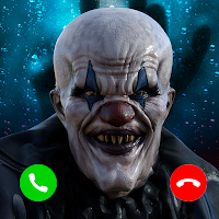 Scary killer clown video call/chat prank