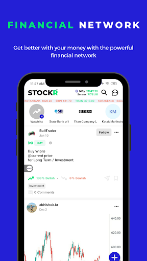 Android application Stockr - Financial Network screenshort