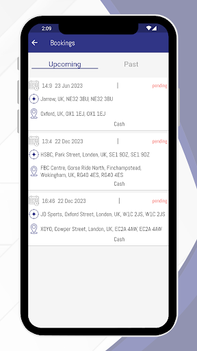 Android application TRAVEL IN STYLE PRIVATE HIRE screenshort