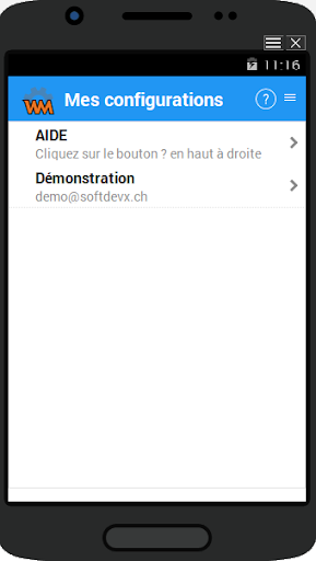 Android application fiches de portes screenshort