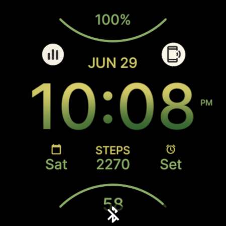 Sporty Army Green Watch Face screenshot 3