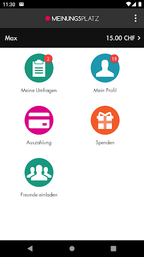 Android application Meinungsplatz screenshort