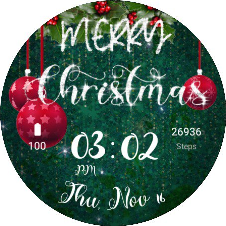 Merry Christmas Watch face Screenshot