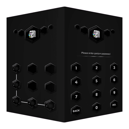 AppLock Theme Black logo