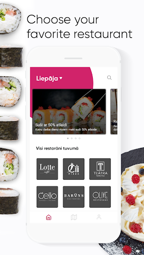 Android application Tiamo Food screenshort