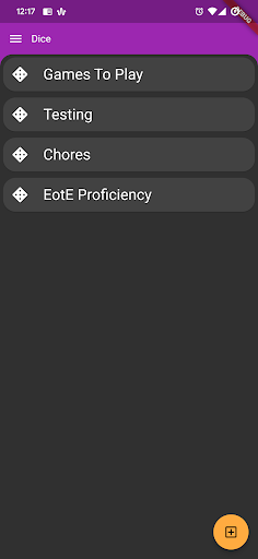 Dice Roller Screen 2