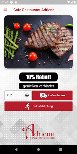 Android application Cafe Restaurant Adrienn screenshort