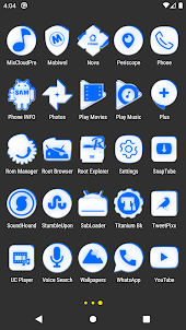 Inverted White Blue Icon Pack