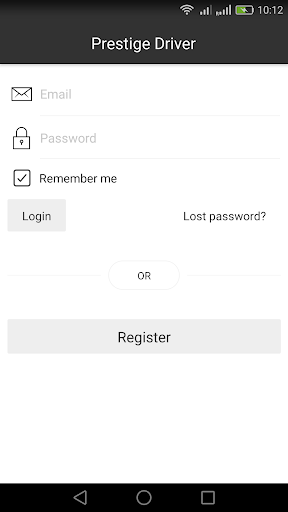 Android application Prestige Driver Partner​​ screenshort