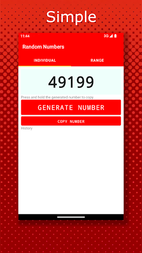 Generator Random Numbers Screen 2