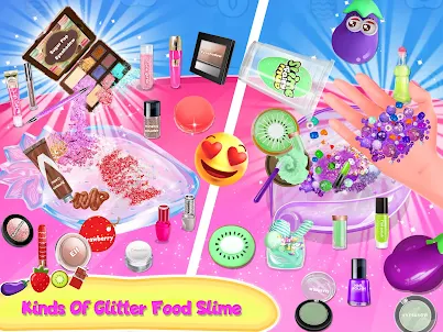 Glitter Food Makeup Slime - Ki