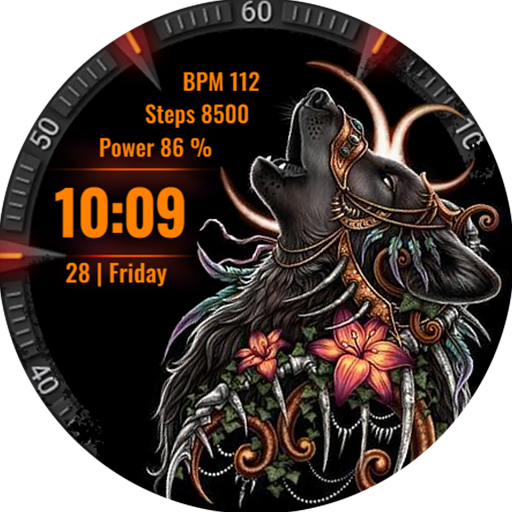 Tribal Wolf Wear Os Watchface logo