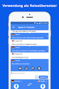 Sprechen und übersetzen Screenshot
