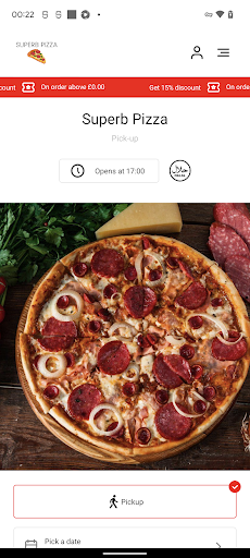 Android application Superb Pizza Bournemouth screenshort