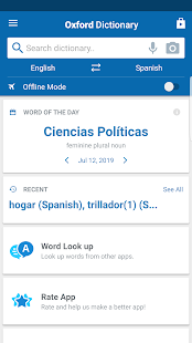 Oxford Spanish Dictionary Ekran görüntüsü