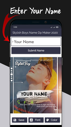 Stylish Boys Name DP Maker Screen 2