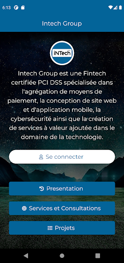 Android application Intech Group screenshort