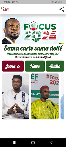 Android application Ousmane Sonko Focus 2024 screenshort