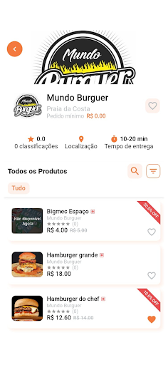 Android application Oxente Delivery screenshort