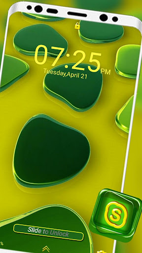 3D Green Gemstone Theme Screen 3