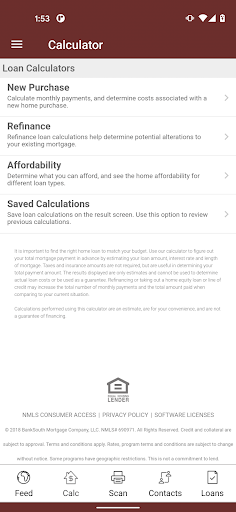BankSouth Mortgage ReadyLoan Screen 2