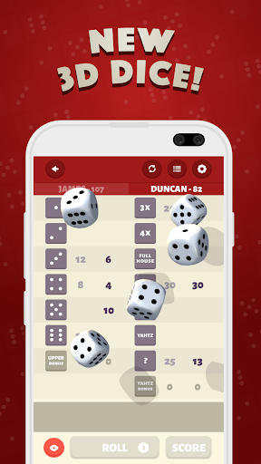Android application Yaht 3D - Yatzy Dice Game screenshort