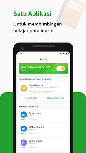 Android application halo-guru untuk Guru screenshort