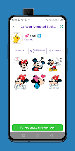 Android application Cartoon Animated Stickers 2023 screenshort