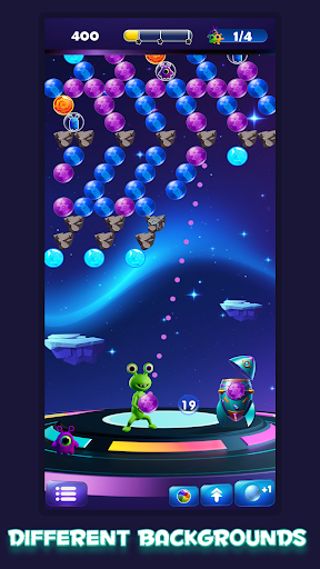 3D Alien Space Bubble Shooter Screen 3