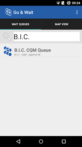Android application cleverQ screenshort