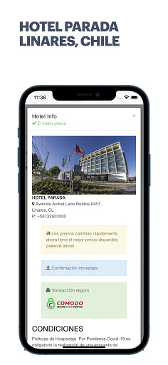 Android application Hotel Parada Linares screenshort