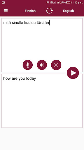 Finnish - English Translator Screen 2