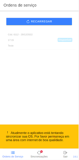 Android application Salte Operação screenshort