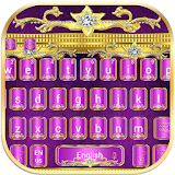 Purple Gold Diamond Keyboard Theme icon