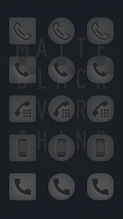 Matte Black Icon Pack Captura de pantalla