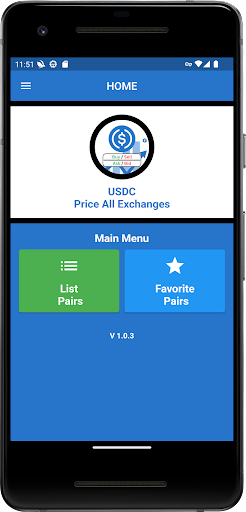 Android application USD Coin Price All Exchanges screenshort