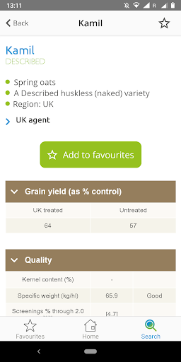AHDB Recommended Lists Screen 3
