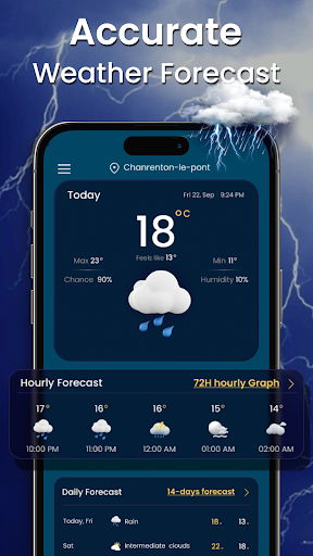 Android application Weather Forecast & Radar screenshort
