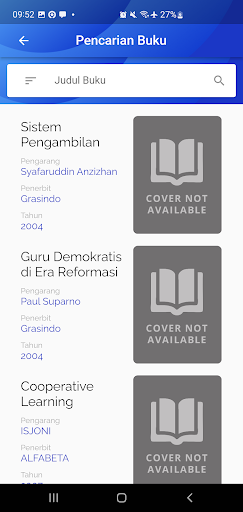 Android application E-Library Sekkau screenshort