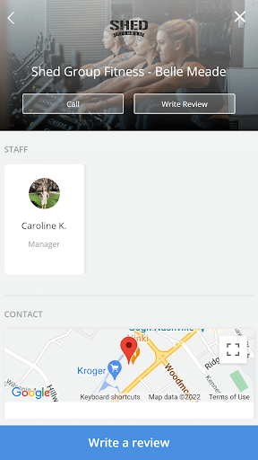 Android application Shed Fitness screenshort