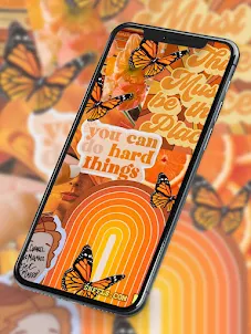 Orange Girly Wallpaper