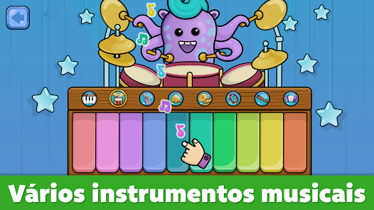 Jogos de música para bebés e crianças : descubra os instrumentos musicais e  seus sons !
