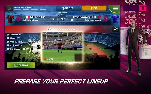 Pro 11 - Football Manager Game Screenshot