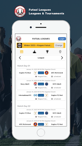 Android application Eagles FC screenshort